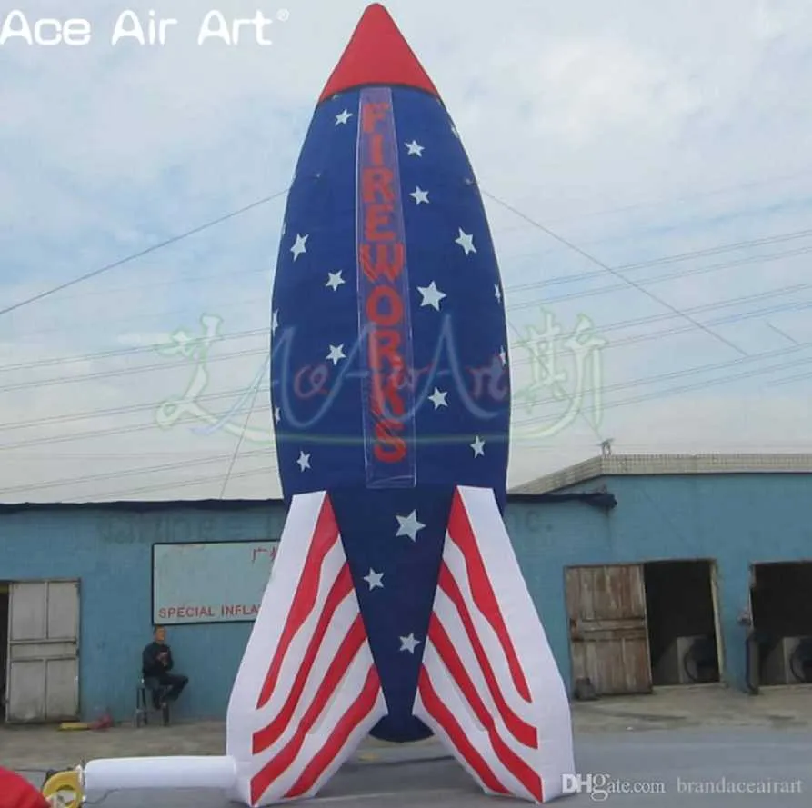 wholesale 8m 26ftH with blower Rocket Model Inflatable Arrow Fireworks Standing With Free Fan And Free For Sale