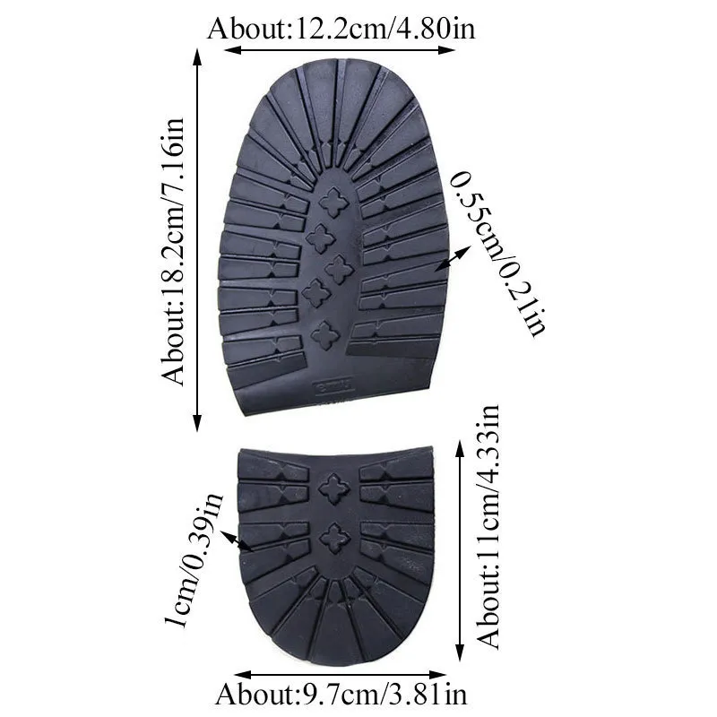 Suole Di Ricambio In Gomma Antiscivolo Per Scarpe E Stivali In Pelle - Riparazione Fai Da Te
