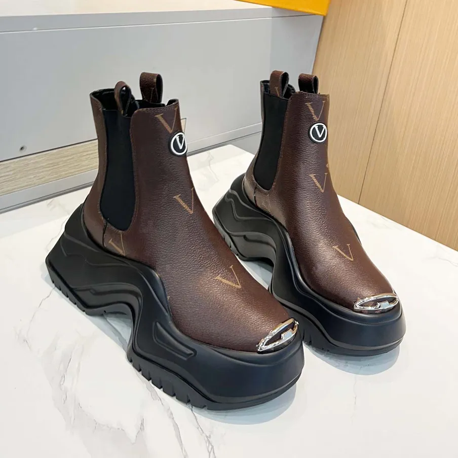 Designer Boots Luxury Boot äkta läderstövlar Ankelstövlar Kvinna Kort start Sneakers Trainers Sandaler Sandaler av Brand W382 001