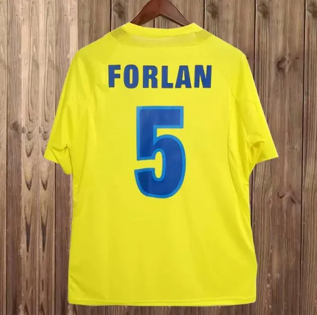 2005 2006 Villarreal Retro Soccer Jerseys Home 05 06 Vintage Football Shirt Thai Quality Camisa de Futebol Riquelme Forlan Kromkamp Cazorla