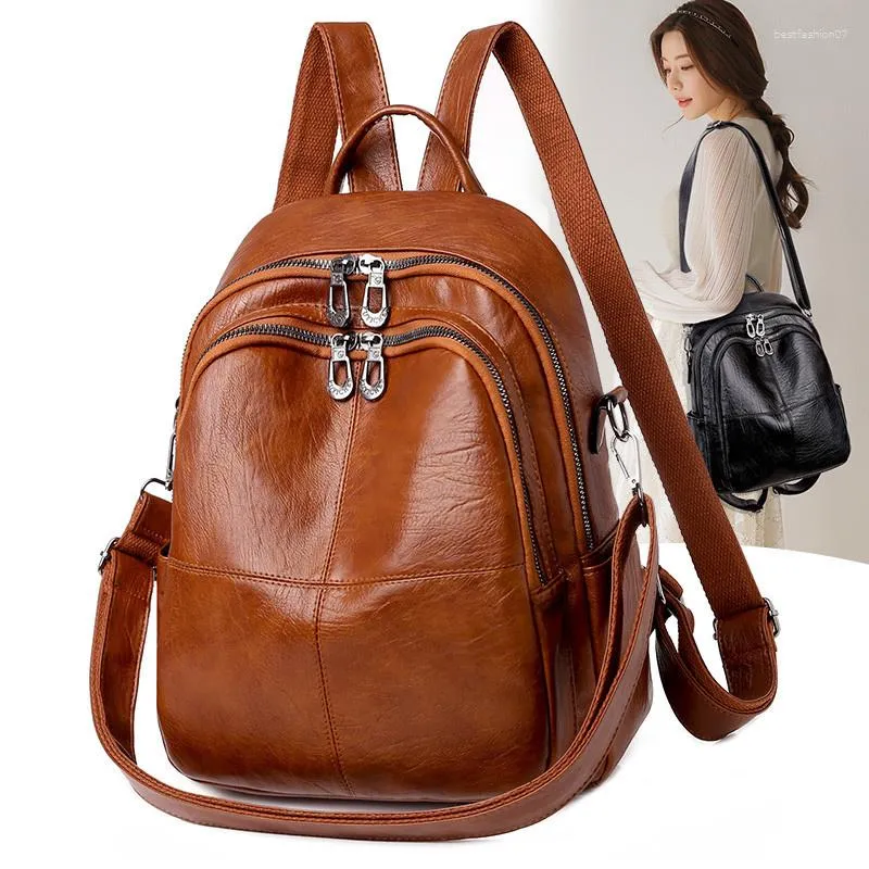 Schultaschen Hohe Qualität Jugend PU Leder Rucksäcke Für Teenager Mädchen Weibliche Tasche Mode Frau Rucksack