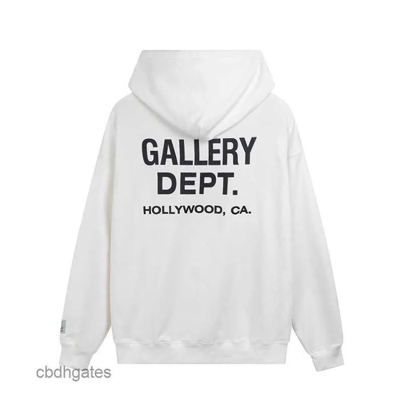 Trend Sweater Met Capuchon Herenmode Hoodie Gallerry Deptt Vintage Letter Print Hoodies Spatte Inkt Handgeschilderde Worm