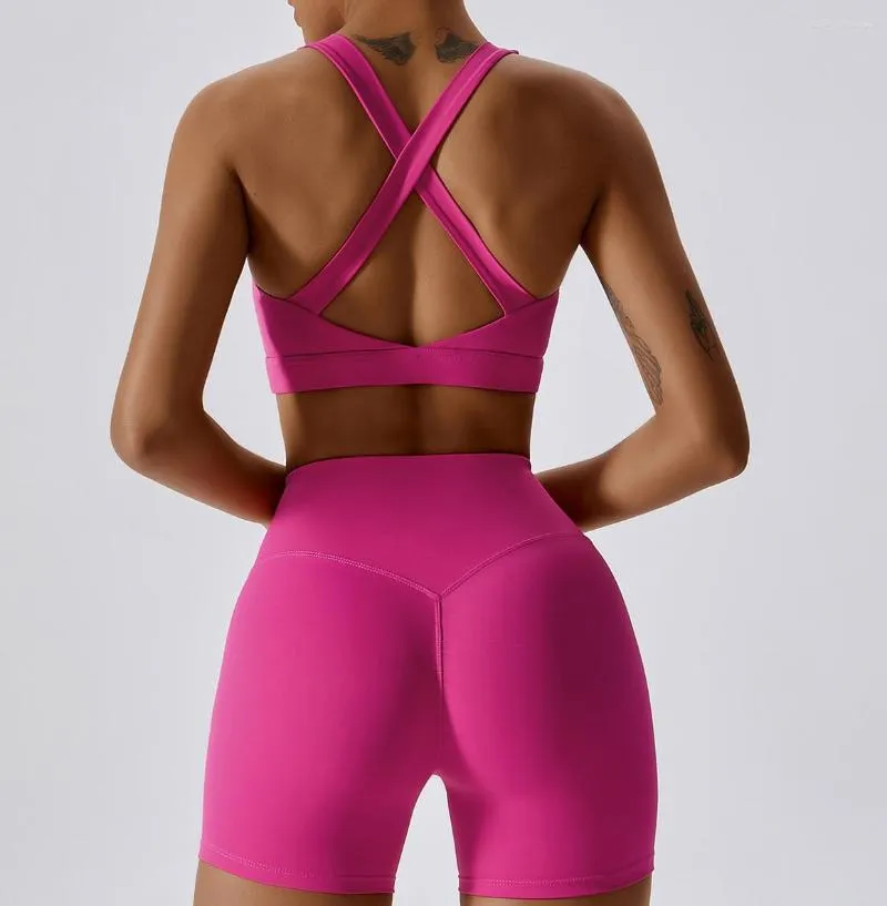 Soft Spandex Pink Workout Set Shorts For Women Pink Nude Tank Top And Bra  Shorts For Running, Sports, And Yoga Workouts From Clothingforchoose,  $18.31