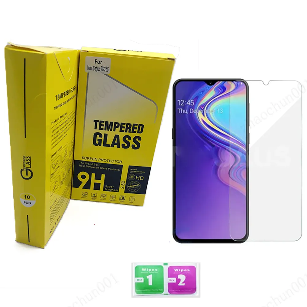 Voor Moto g 5g G Stylus 2023 Gehard Glas Google Piexl 7 Revvl 6 pro Clear Screen Protector 9H 2.5D met Pakket