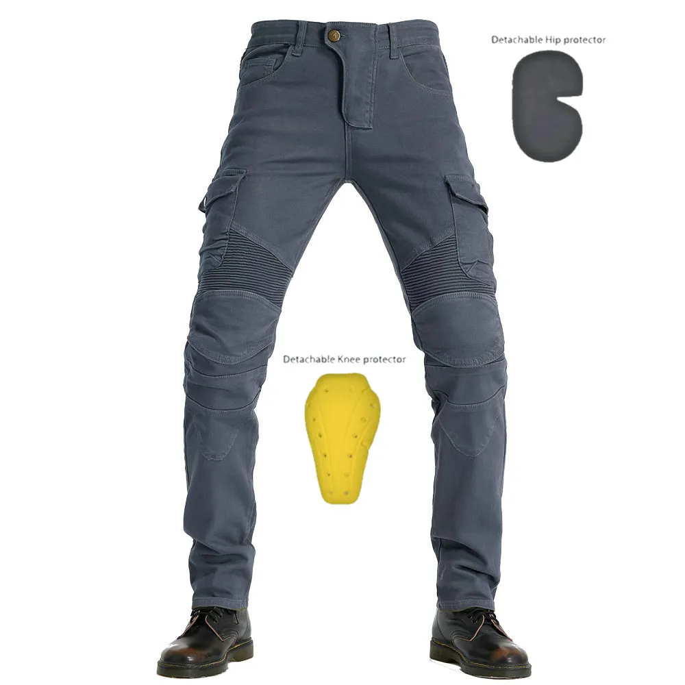 Classic Motorcycle Riding Jeans For Men Protective Motocross Pants