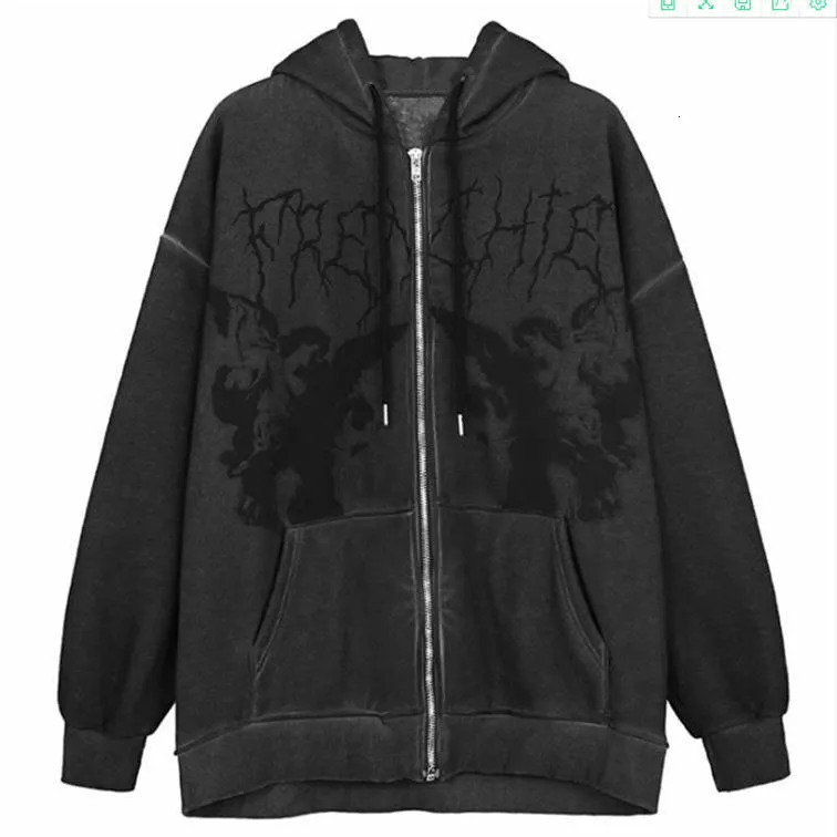 Herren Hoodies Sweatshirts American Hip Hop Kapuzenpullover Männer Frauen fliegende Pferde Muster Print Hoodie Sport Cardigan Jacke Streetwear Y2K Kleidung 230829