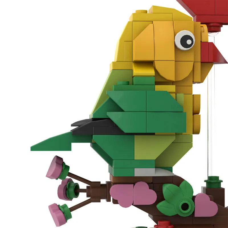 Lovebird Accessoire 10300 MOC Brick Lepin Block Blumenstrauß Build Block Model Build Kit DIY Toy Backstein Bausteine ​​Interaktive Spielzeug für Erwachsene Valentinstag Spielzeug