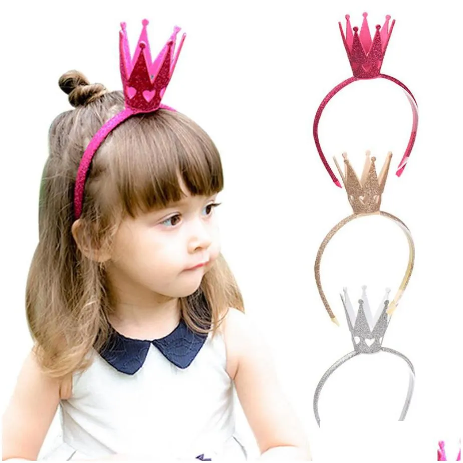 kids girls party hair hoop shiny tiara crown hair hoop birthday headwear hairband for new year fairy party christmas costumes