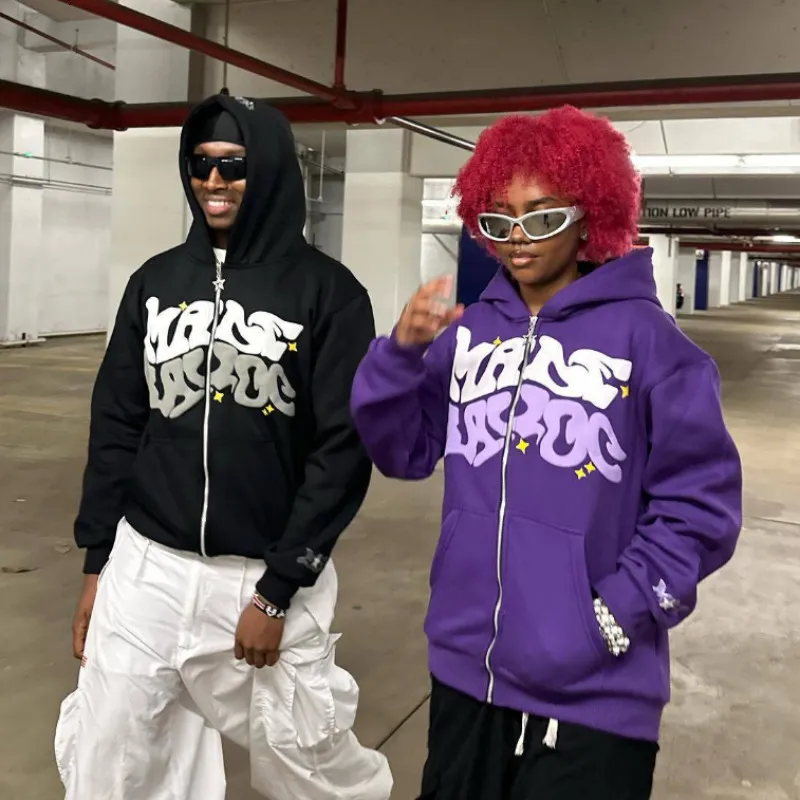 رجال رجال Sweatshirts American Vintage Letter Printing Gothic Hoodie Hoodie Men Y2K Street Hip Hop Sweatshirt زوجين فضفاضين Harajuku 230828