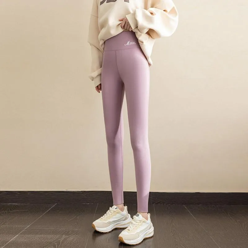 Calzini da donna Top bassi per donna invernali a vita alta spessi e caldi per il controllo dell'addome pantaloni attillati Leggings attivi 4x