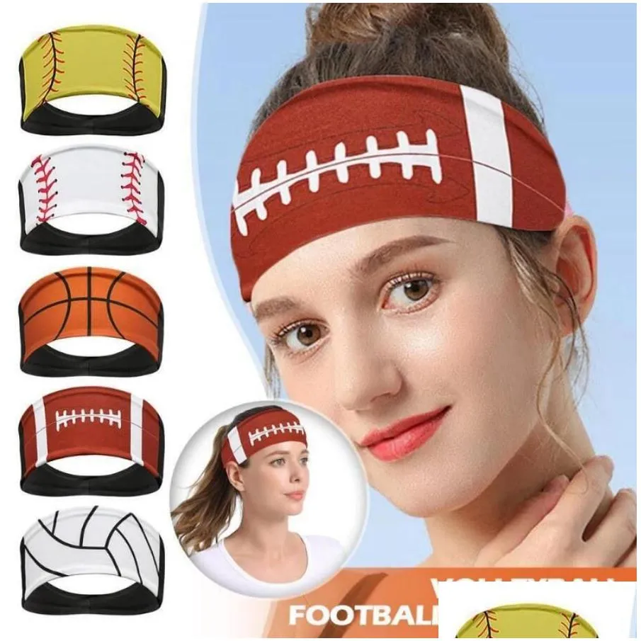 fashion softball sports sweat ball headbands girls yoga fitness women hair accessories bandannas wide running basketball hairband