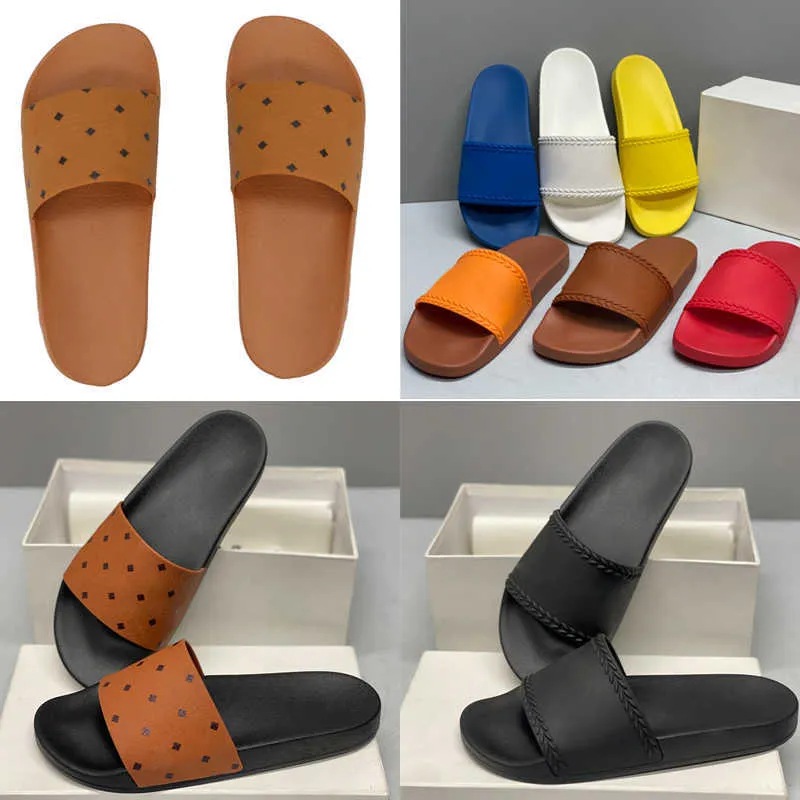 مصمم رجال شرائح صندل Visetos Rubber Womens Slippers Summer Beach Classic Slide Slide Flat Flat Platfor