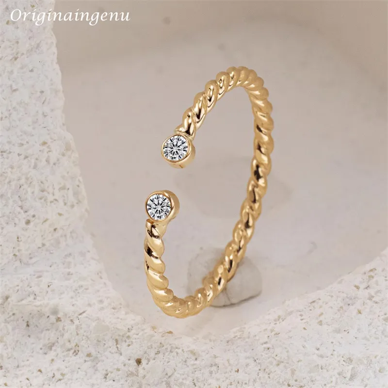 Anneaux de mariage Bague remplie d'or 14 carats Bande faite à la main Bijoux minimalistes Personnalisé Résistant au ternissement Boho Femmes 230828