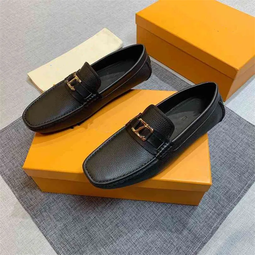 Echtes Leder Designer Männer Kleid Schuhe Luxus Marke Weiche Männer Loafer Mokassins Atmungsaktive Slip auf Schwarz Fahren Schuhe Plus Größe 38-46