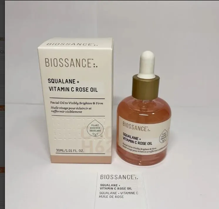 Biossance SQUALANE VITAMINA C ÓLEO DE ROSA 30ml SQUALANE + PEPTÍDEO DE COBRE SORO DE PREENCHIMENTO RÁPIDO