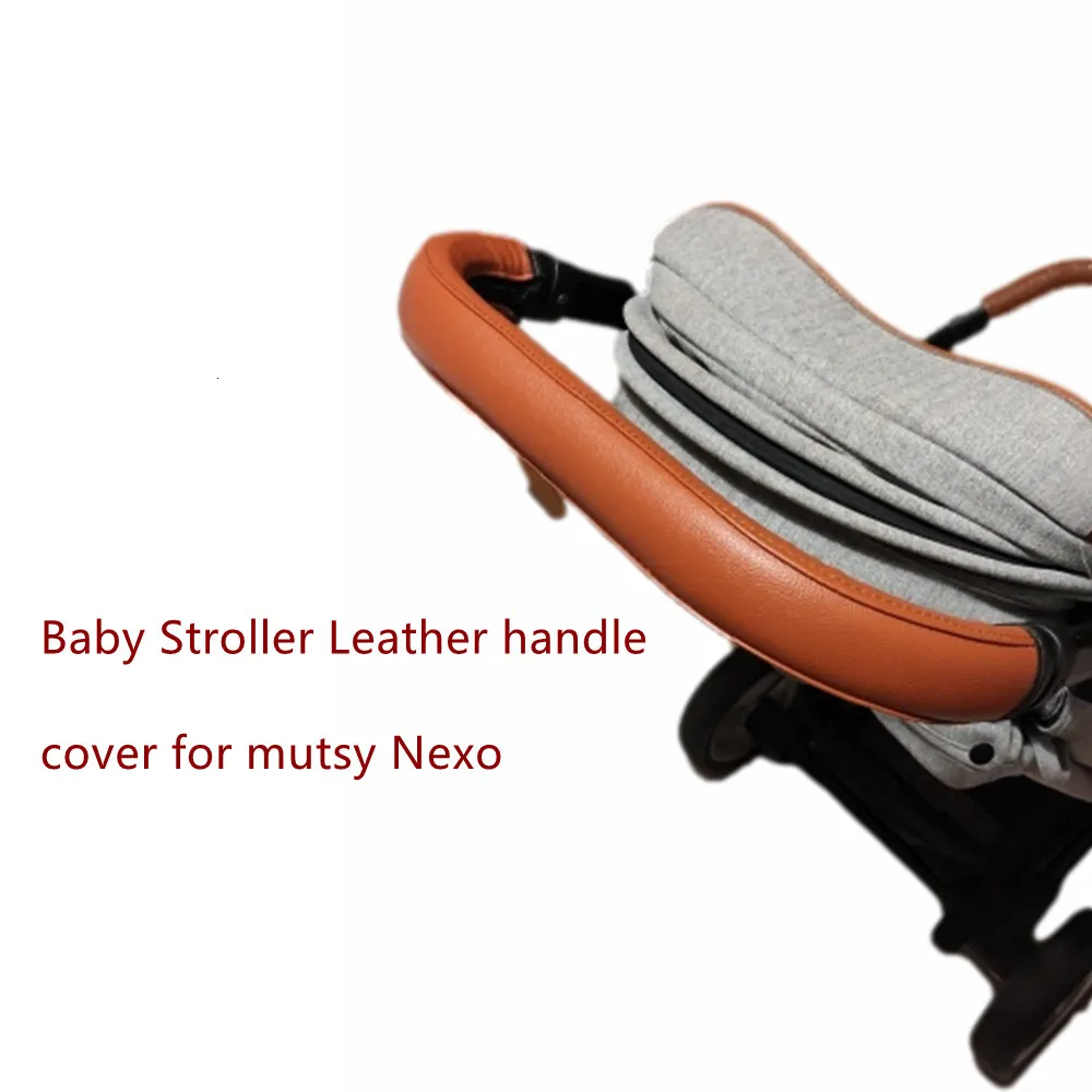 Stroller Parts Accessories 1Pcs Pu Leather Handle Cover For Mutsy Nexo Pram Bumper Protective Cases Armrest Covers Baby Carriage 230828