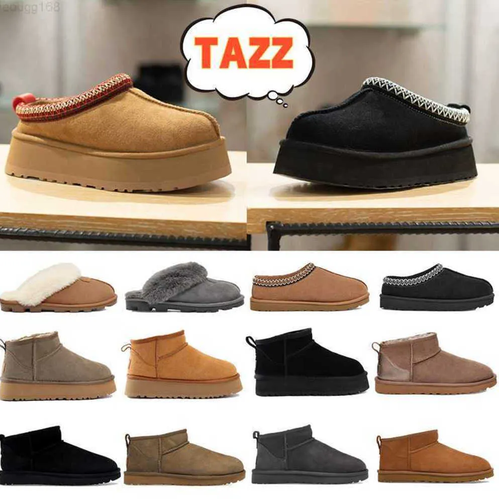 Austrália Mulheres Bota Designer Tasman Neve Inverno Botas De Pele De Carneiro Moda Senhoras Tazz Plataforma Chinelos De Pele Clássico Ultra Mini Camurça Lã Tornozelo Uggssy Booties 84ess