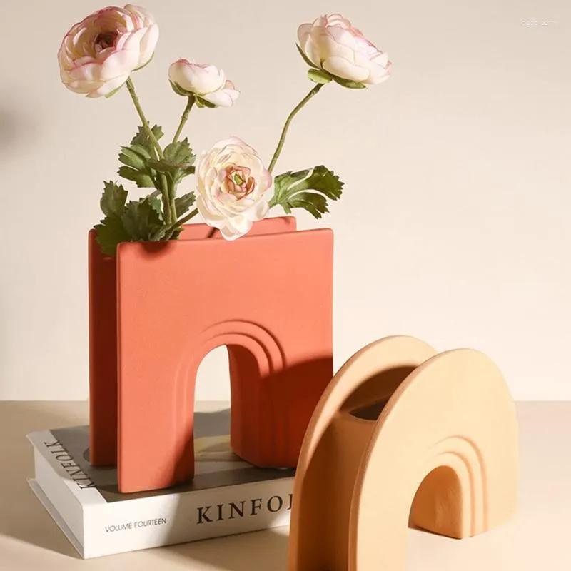Вазы северный искусство U-образный геометрический рисунок ваза творческая керамика современная минималистская аксессуары для оформления дома свадьба De