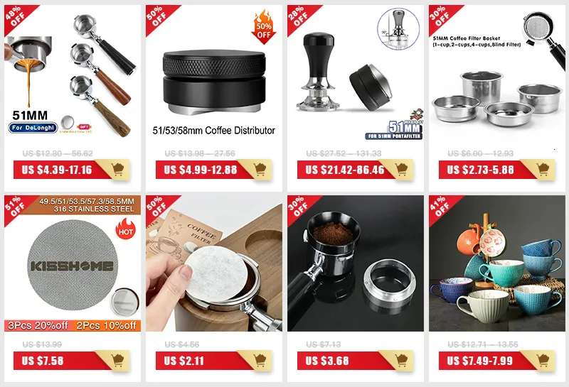 51 Mm Portafilter Geschikt Voor Delonghi ECP3420 EC155 BCO430 EC260 51 Mm Bodemloze Portafilter 2 Oren Vervangende Onderdelen