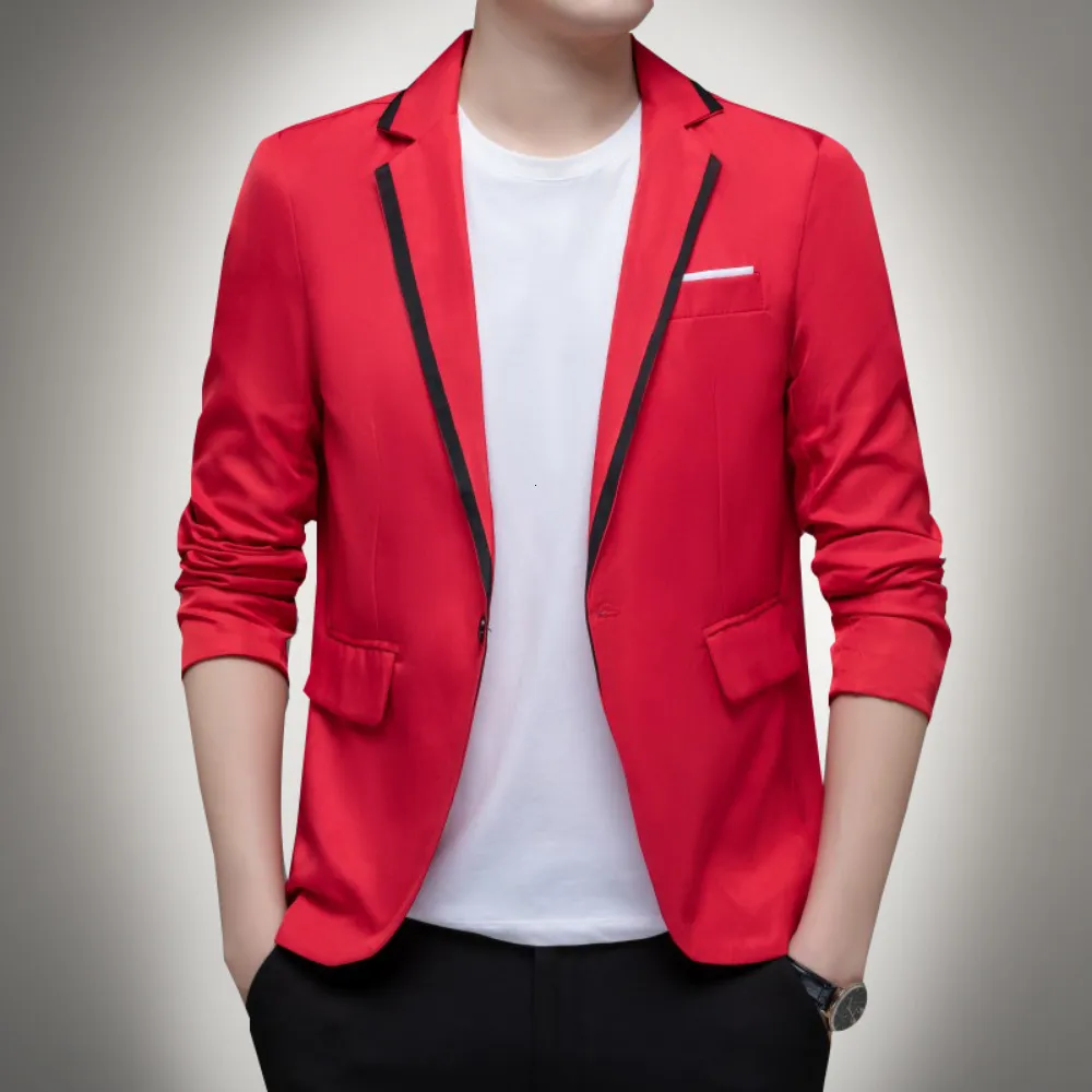 Ternos masculinos Blazers Formal Rosa Vermelho Noivo Casual Jaqueta Homens Blazer Jaquetas Treino Homens de Negócios Ternos para Festa de Casamento Prom Blazers 230829