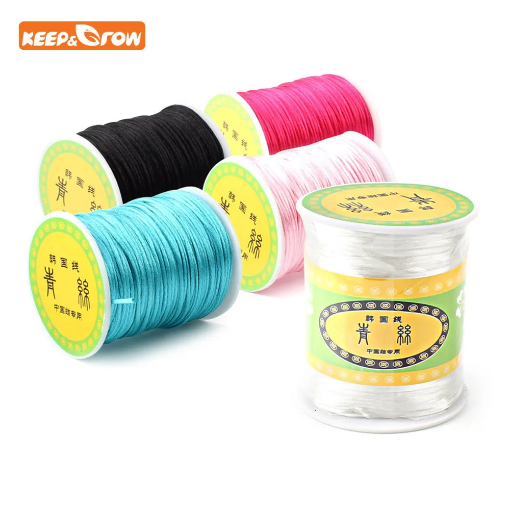 Massaggiagengive Toys 80mroll morbido filo di nylon satinato corda solida 1,5 mm per la creazione di gioielli catena ciuccio collana sonaglio giocattoli cavo strumento di creazione fai da te per bambini 230828