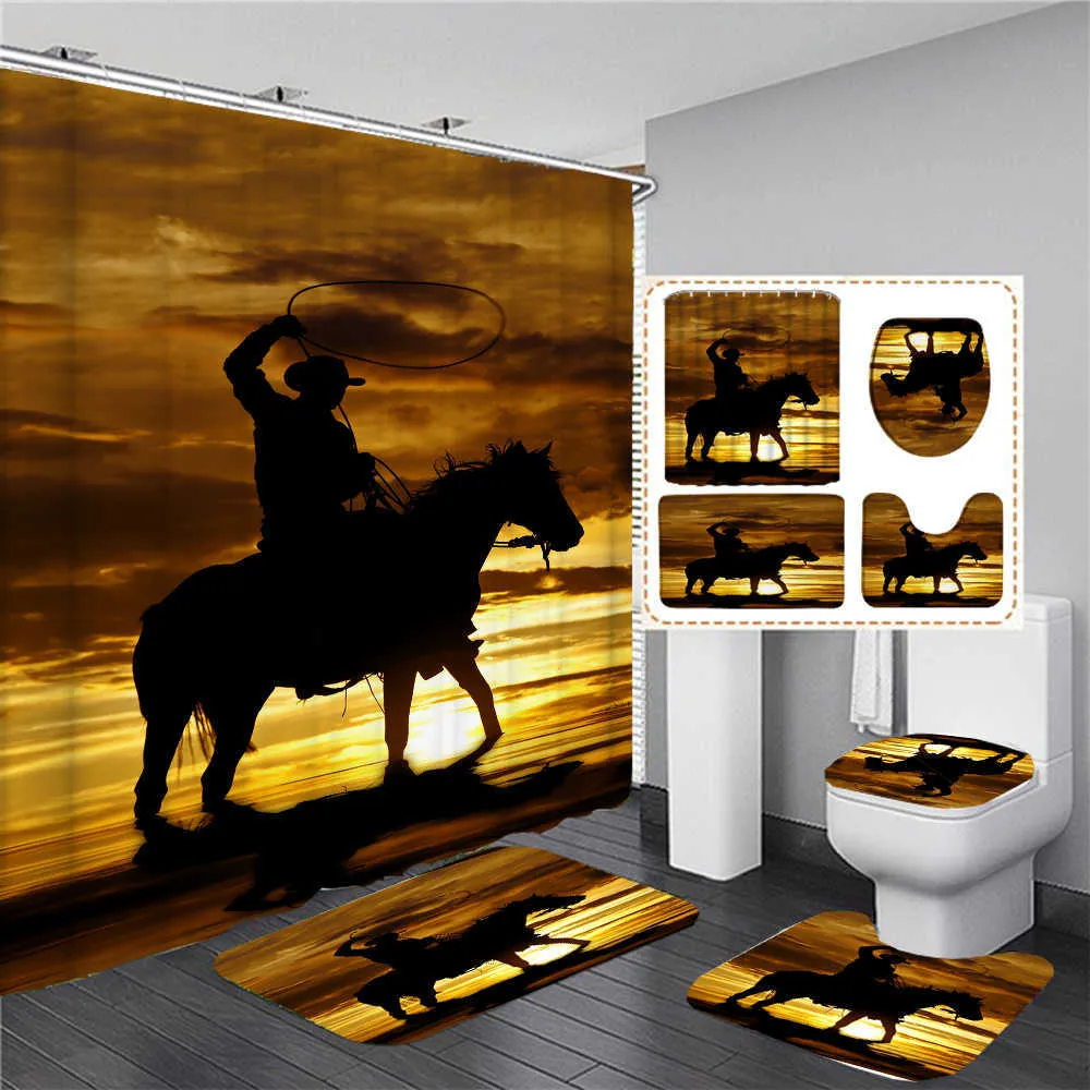 Rustic Western Shower Curtain Set with Rug: Premium Country Style Bathroom  Decor - Shop Now! from Dhgate Shower Curtains - price 32.95, image size:1000x1000