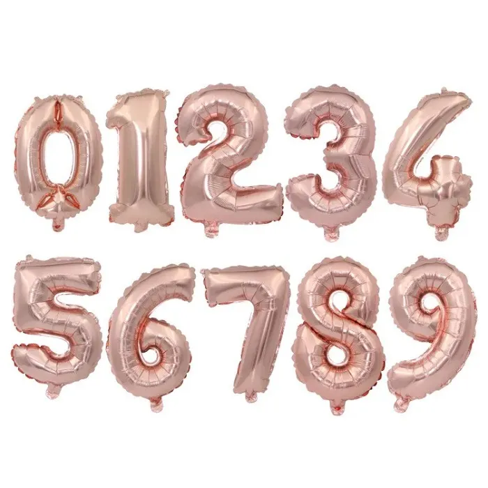 32 inch Gold Silver Number Foil Balloons Birthday Party Decorations Rose gold Wedding Balloon Party decor Supplies