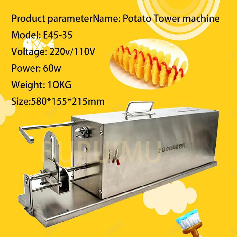 Electric Spiral Potato Octoprint Slicer And French Fry Cutter Efficient Potato  Tower Making Machine From Lewiao321, $560.81