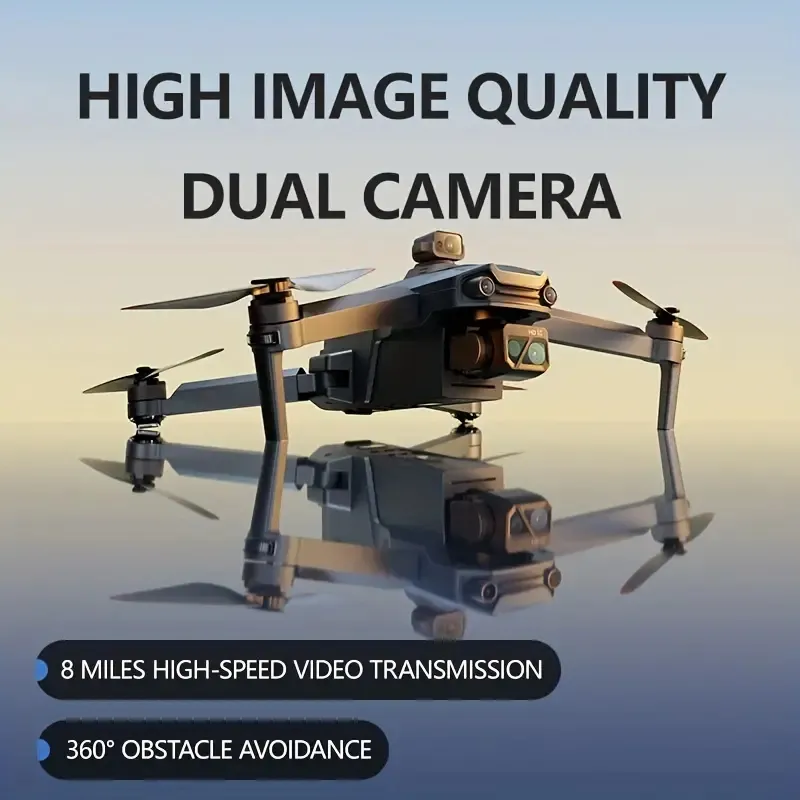 Дронопод камеры с двойной высокой четкой с 360 ﾰ Ночная версия. Обнаружение препятствий, 8 миль 5G передачи изображений, фотография задержки, автоматическая возврат GPS