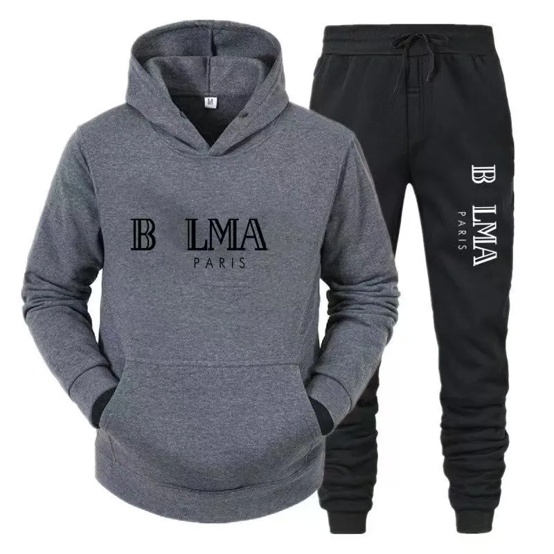 Homens Designer Fatos Hoodies Calças Conjunto Com Capuz Mens Suor Ternos Preto Sólido Marca Outono Inverno Hoodie Sportsuit 3XL