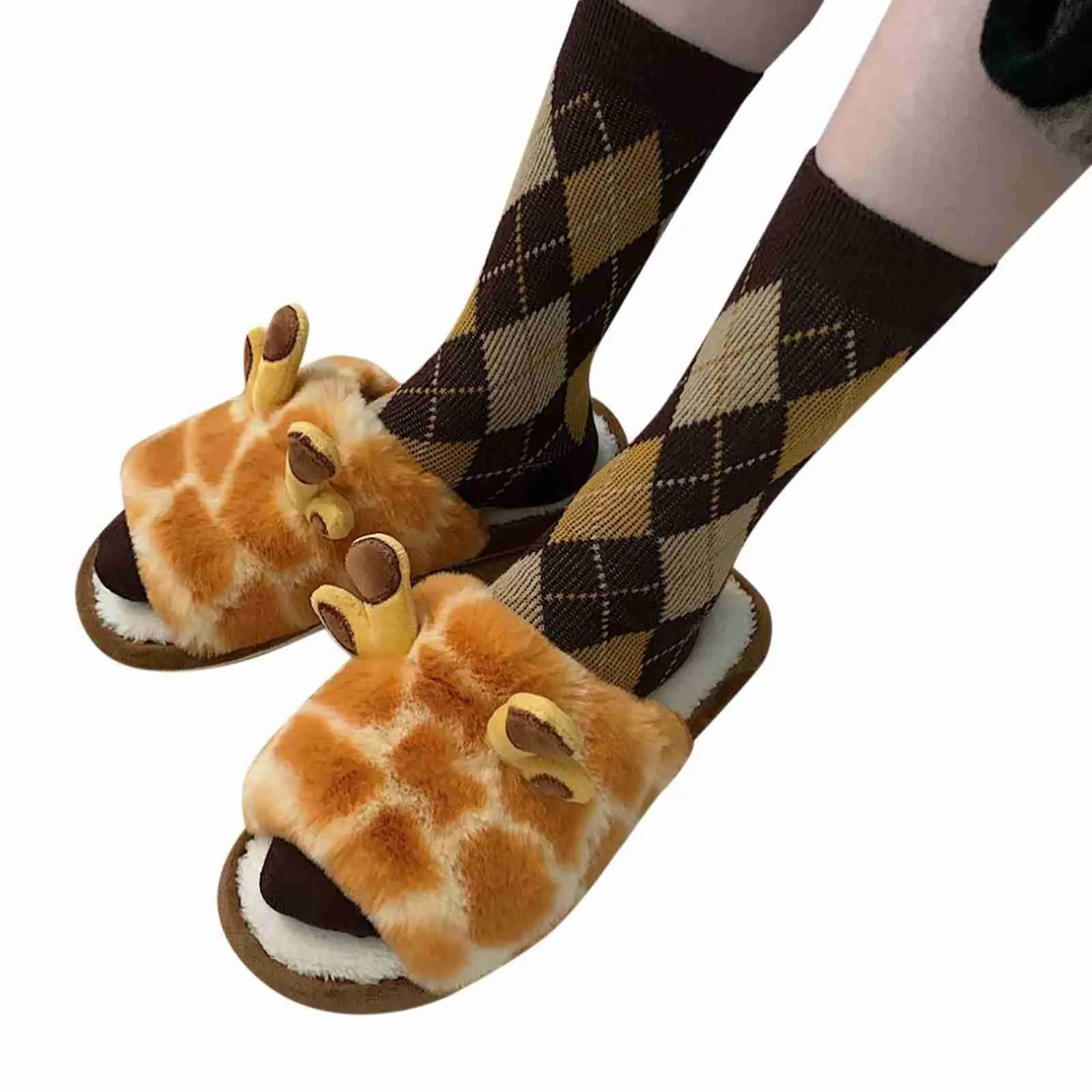 Giraffe house slippers sales