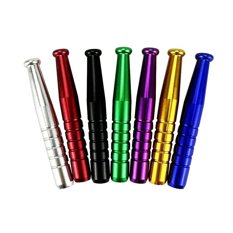 Senaste mini -aluminium dugout -rör Snuff Dry Herb Tobacco Filter Handpipes Cigaretthållare Portable Torch Style Reting Catcher Taster Bat One Hitter Hand Tube DHL