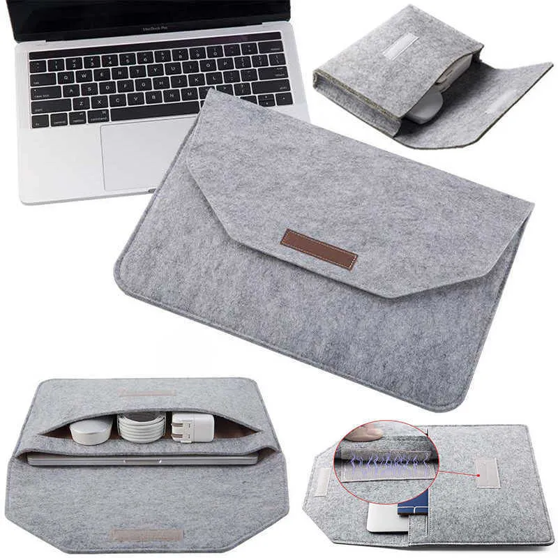 Manga forro bolsa para portátil 15 6 polegada para macbook air 13 caso a2337 pro m1 14 16 2021 15 15.6 sacos de computador para hp huawei matebook x hkd230828