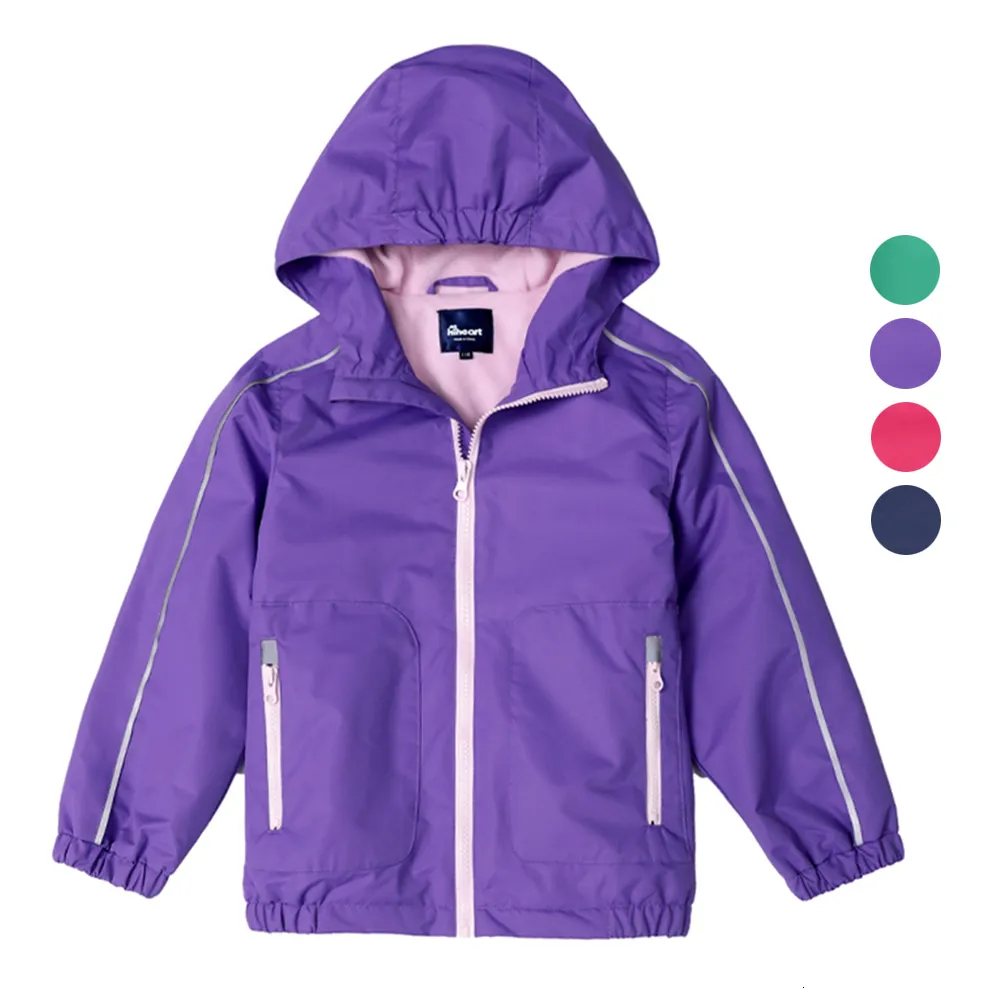 Vestes 3 10T enfants filles Jakets manteau polaire doublé coupe-vent printemps automne vêtements d'extérieur enfants à capuche imperméable coupe-vent 230828