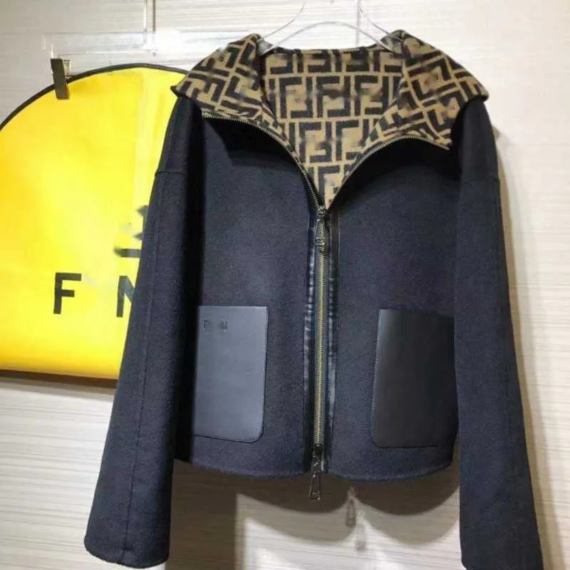Wiatroodporne kurtki szwy wełniany wełniany płaszcz f jacquard Cardigan Coats Designer Parka Woman Bluza luksusowa marka Kurtki marki kurtki