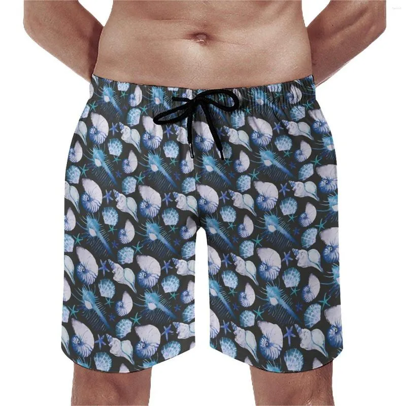 Short homme planche coraux avec coquillages classique maillot de plage imprimé Animal homme séchage rapide vêtements de sport tendance grande taille pantalon court