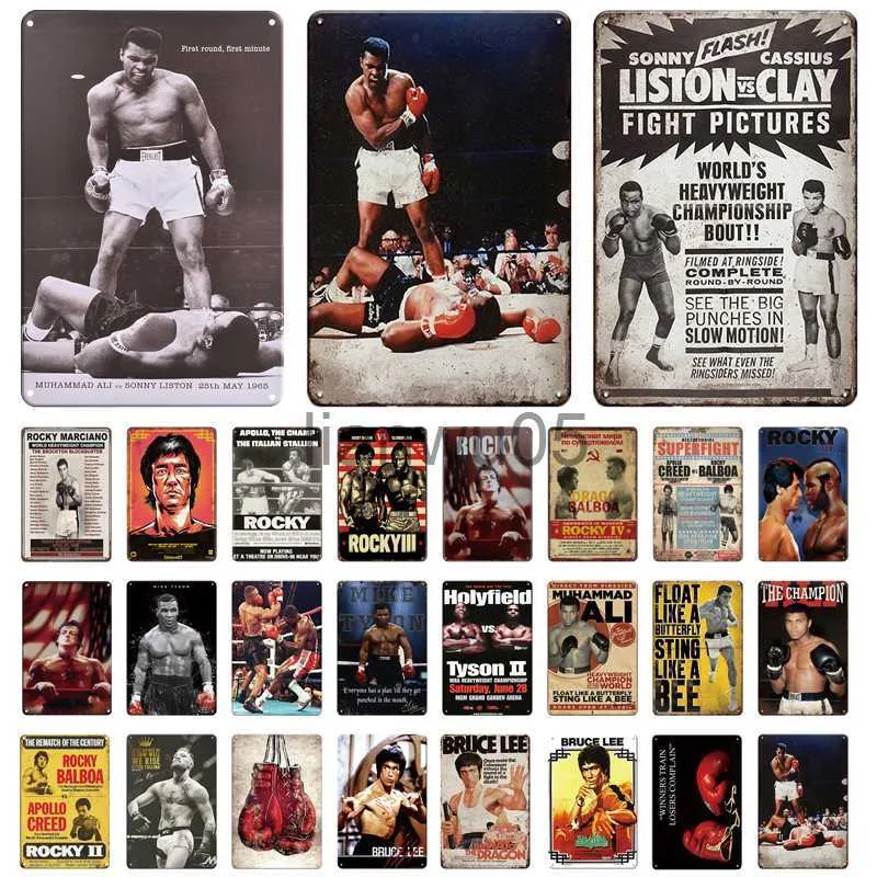 Metal Painting Retro Plate Rocky Metal Signs Vintage Tin Signs Movie Poster  For Bar Pub Club Home Theatre Man Cave Boxing Enthusiast Wall Decor X0829  From Lianwu05, $6.66