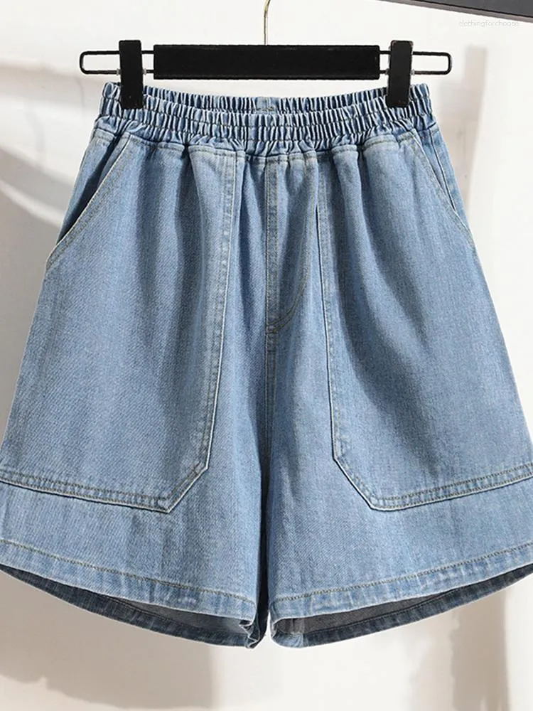 Frauen Shorts SURMIITRO M-5XL 2023 Sommer Koreanische Mode Blau Mini Denim Frauen Hohe Taille Eine Linie Kurze Hosen Jeans Weibliche