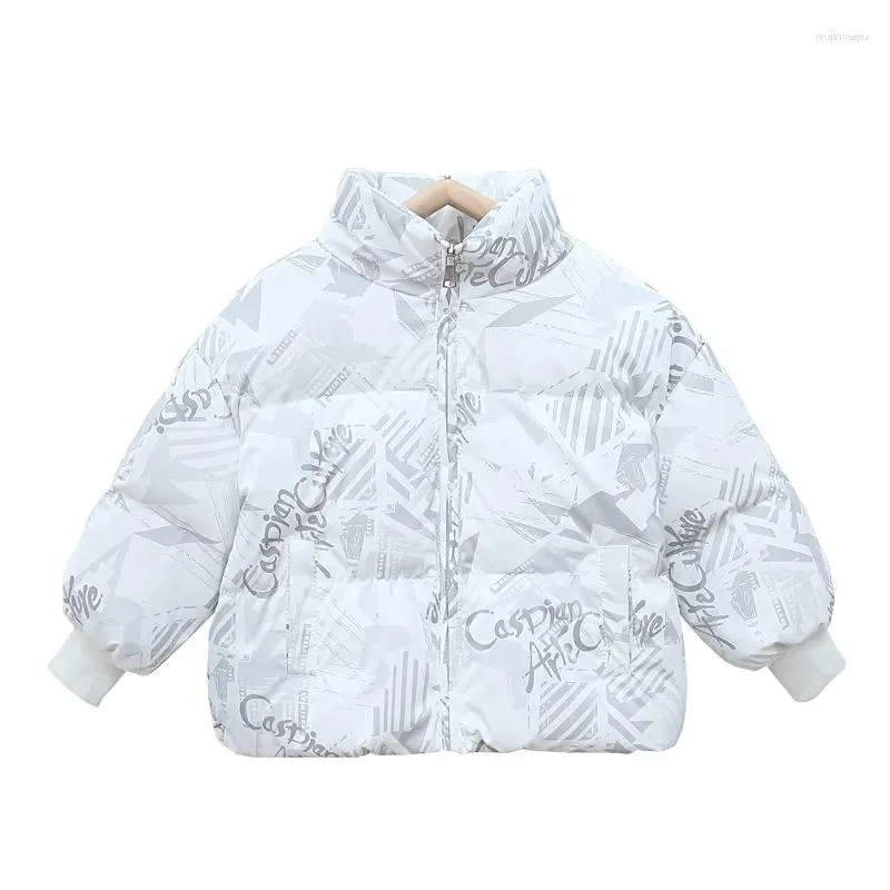 ダウンコートファッションの男の子ホワイトダックジャケットキッズコート幼児の女の子の服冬の子供用服4-8歳