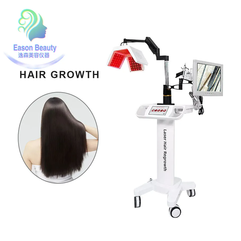 Модернизированная профессиональная обработка роста для роста волос 650 нм диодное лазерное анализатор анализаторов Восстановления волос Массаж салон устройство
