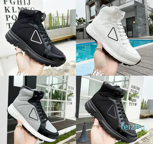 Fashion Men Women Sneakers shoes High Re-Nylon Casual Shoes Italy Outdoor Runner Trainers triangle Logo Running Sports