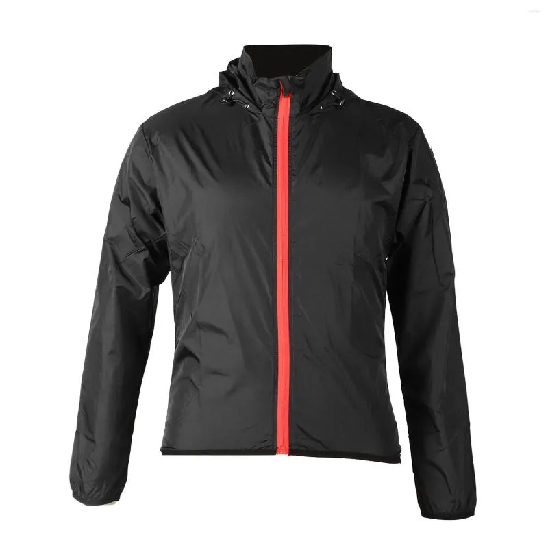레이싱 재킷 사이클링 재킷 검은 빛 통기 방수 바람 방해 빠른 마른 긴 소매 후드 아웃 도어 스포츠 달리기