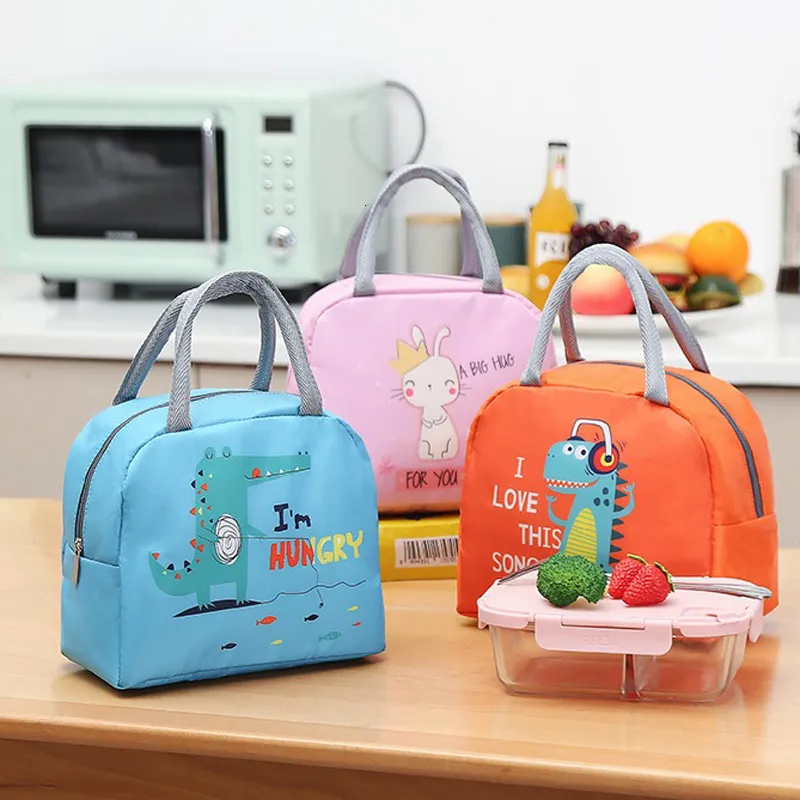 Lunch Bags Kawaii Portable Fridge Thermal Bag Women Childrens School Insulated Box Tote Food Small Cooler Pouch 230828