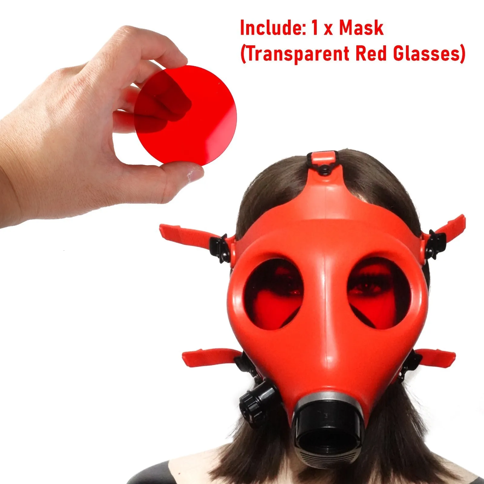 パーティーマスクftshistシリカゲルガスマスクフェチラテックスラバー