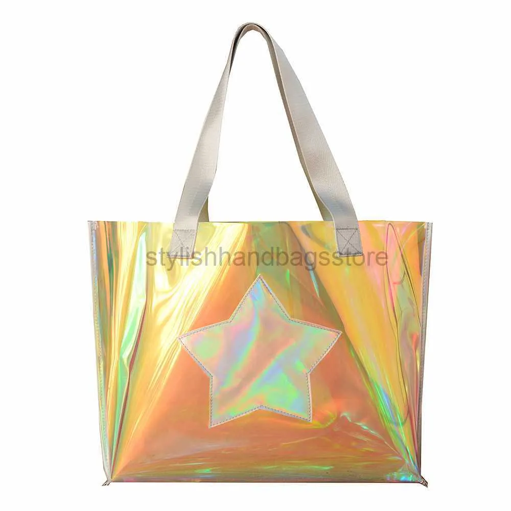 Bolsas de ombro Transparente Holograma Bolsa Desinger Verão Praia Bolsa de Ombro Grande Bolsas Laser Mulheres Bolsas de Ombro Claraselegantebolsasloja