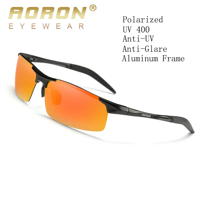 Zonnebril AORON Heren gepolariseerde rijsport aluminium frame zonnebril UV400 spiegelzonnebril heren 230828