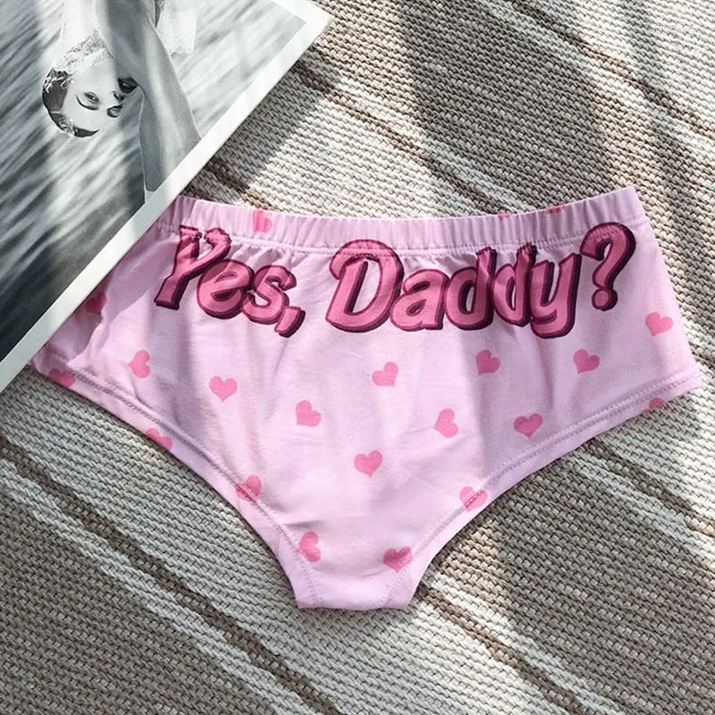 Generic Cute Girl Sexy Pink Printed Low Waist Funny Panties Couple