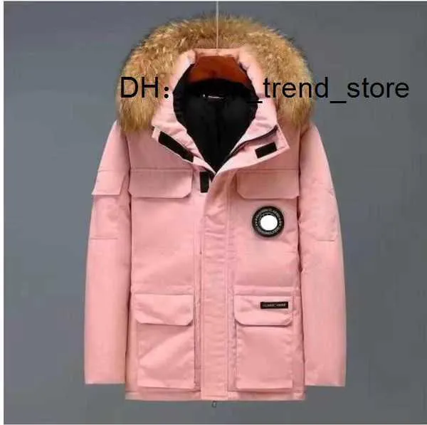 Parkas masculinas jaquetas de inverno roupas de trabalho jaqueta ao ar livre espessada moda quente mantendo casal transmissão ao vivo casaco de ganso canadense Goode 4 Y789