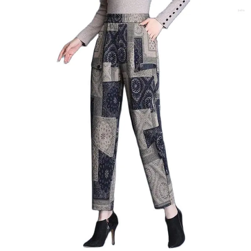 Pantalon Femme Sarouel Femme Ajouter Polaire paissir Automne