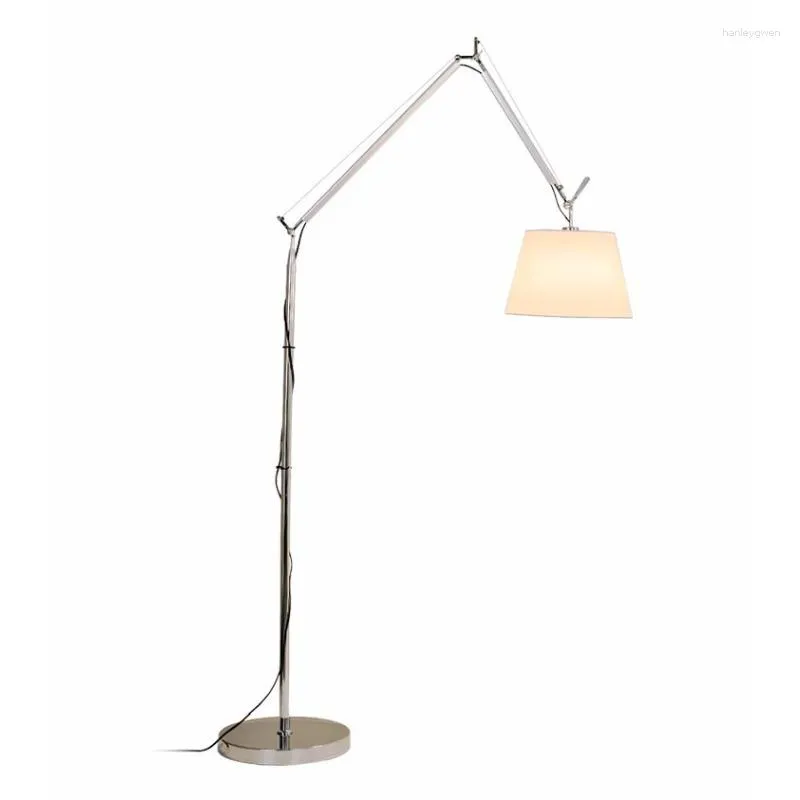 Lampy podłogowe Metalliczne połysk przemysłowy długi słup lampy ramię LED Rotacyjne oświetlenie wewnętrzne badanie Bedside Restaurant Bar